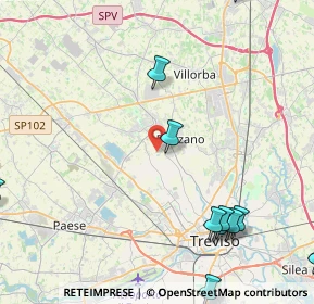 Mappa Strada di Ponzano, 31050 Ponzano Veneto TV, Italia (6.2575)