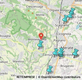 Mappa Montevecchia, 23874 Montevecchia LC, Italia (2.84364)