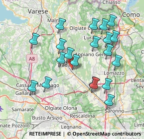 Mappa Via Giacomo Galli, 21049 Tradate VA, Italia (7.4805)