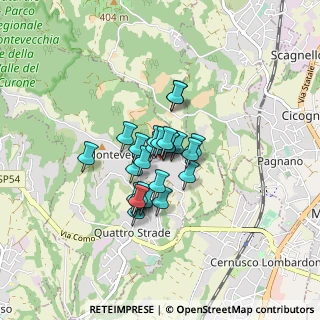Mappa Via Donzelli, 23874 Montevecchia LC, Italia (0.508)