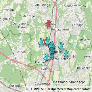 Mappa 21040 Jerago Con Orago VA, Italia (1.06818)