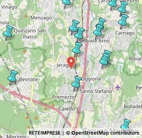 Mappa 21040 Jerago Con Orago VA, Italia (2.61333)
