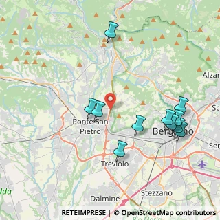 Mappa Via Tavani, 24030 Mozzo BG, Italia (4.25455)