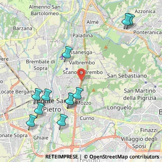 Mappa Via Tavani, 24030 Mozzo BG, Italia (2.52455)
