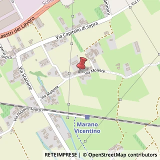 Mappa Via Molette, 25, 36035 Marano Vicentino, Vicenza (Veneto)