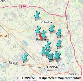 Mappa Via Giacomo Matteotti, 31050 Ponzano Veneto TV, Italia (3.23214)