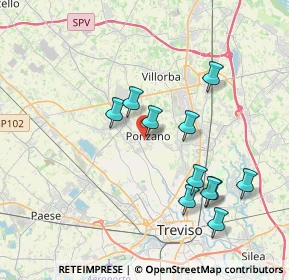 Mappa Via Giacomo Matteotti, 31050 Ponzano Veneto TV, Italia (3.69273)