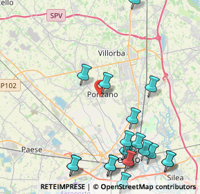 Mappa Via Giacomo Matteotti, 31050 Ponzano Veneto TV, Italia (5.4845)