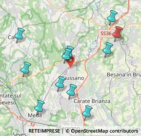 Mappa Via Caduti di Nassiriya, 20833 Giussano MB, Italia (4.38636)