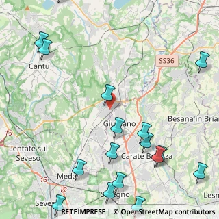 Mappa Via Mazzini, 22060 Carugo CO, Italia (6.5945)
