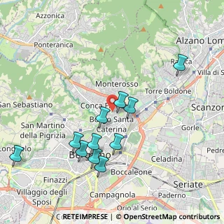 Mappa Viale Giulio Cesare, 24124 Bergamo BG, Italia (1.98182)