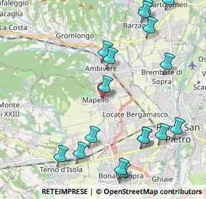 Mappa Piazza Dordo, 24030 Mapello BG, Italia (2.51118)