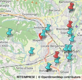 Mappa Piazza Dordo, 24030 Mapello BG, Italia (2.58563)