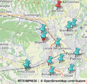 Mappa Piazza Dordo, 24030 Mapello BG, Italia (2.35923)