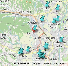 Mappa Piazza Dordo, 24030 Mapello BG, Italia (2.60063)