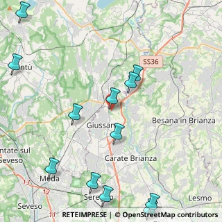 Mappa Via Stelvio, 20833 Giussano MB, Italia (5.57583)