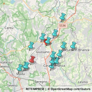 Mappa Via Stelvio, 20833 Giussano MB, Italia (3.91313)