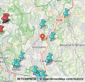 Mappa Via Stelvio, 20833 Giussano MB, Italia (6.401)