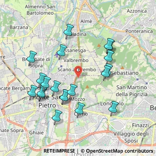 Mappa Via Don Minzoni, 24030 Mozzo BG, Italia (2.0725)