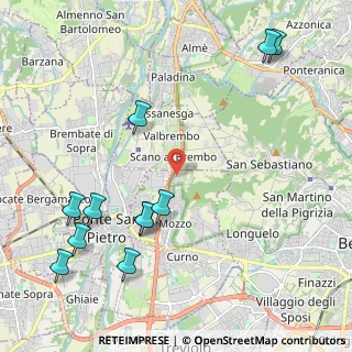 Mappa Via Don Minzoni, 24030 Mozzo BG, Italia (2.58545)