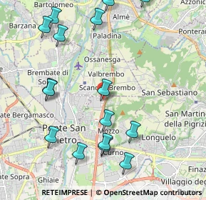 Mappa Via Piemonte, 24030 Mozzo BG, Italia (2.41938)