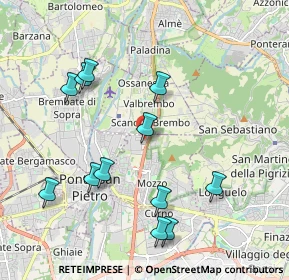 Mappa Via Piemonte, 24030 Mozzo BG, Italia (2.09917)