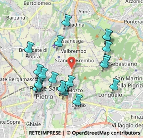 Mappa Via Piemonte, 24030 Mozzo BG, Italia (1.9485)