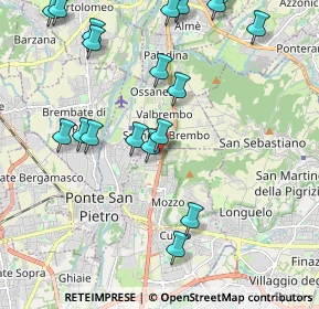 Mappa Via Piemonte, 24030 Mozzo BG, Italia (2.40684)