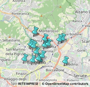 Mappa Via Nadi Nedo, 24124 Bergamo BG, Italia (1.40529)