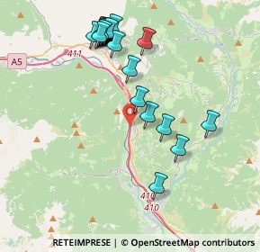 Mappa A5 Torino - Aosta, 11020 Verrès AO, Italia (4.123)