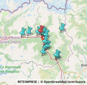Mappa Autostrada della Valle d'Aosta, 11020 Verrès AO, Italia (8.22933)