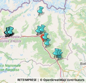 Mappa A5 Torino - Aosta, 11020 Verrès AO, Italia (18.6695)