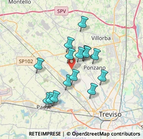 Mappa Via Mure, 31050 Ponzano Veneto TV, Italia (2.842)