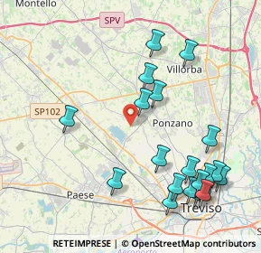 Mappa Via Mure, 31050 Ponzano Veneto TV, Italia (4.674)