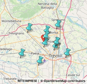 Mappa Via Mure, 31050 Ponzano Veneto TV, Italia (5.47364)