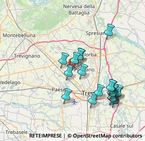 Mappa Via Mure, 31050 Ponzano Veneto TV, Italia (7.39158)