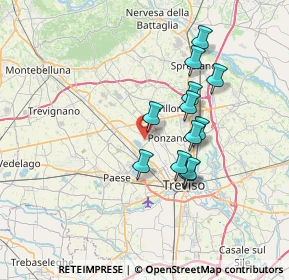 Mappa Via Mure, 31050 Ponzano Veneto TV, Italia (5.98)