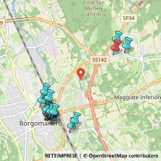 Mappa Via Mottarone, 28021 Borgomanero NO, Italia (1.325)