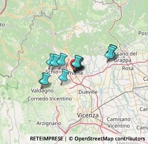 Mappa Piazza Rovereto, 36016 Thiene VI, Italia (7.93071)