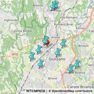 Mappa Viale Brianza, 22060 Carugo CO, Italia (1.96091)