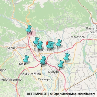 Mappa Via Monte Ortigara, 36030 Sarcedo VI, Italia (5.53333)