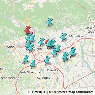 Mappa Via Monte Ortigara, 36030 Sarcedo VI, Italia (6.2365)