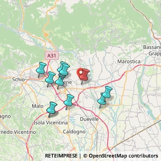 Mappa Via Monte Ortigara, 36030 Sarcedo VI, Italia (6.60182)