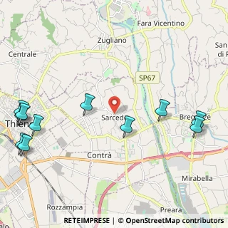 Mappa Via Monte Ortigara, 36030 Sarcedo VI, Italia (2.88727)