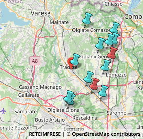 Mappa Via Gradisca, 21049 Tradate VA, Italia (7.57385)