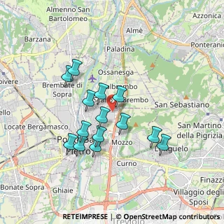 Mappa Via Padania, 24030 Mozzo BG, Italia (1.55)