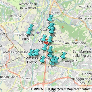 Mappa Via Padania, 24030 Mozzo BG, Italia (1.4525)