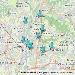 Mappa Via Padania, 24030 Mozzo BG, Italia (1.53909)