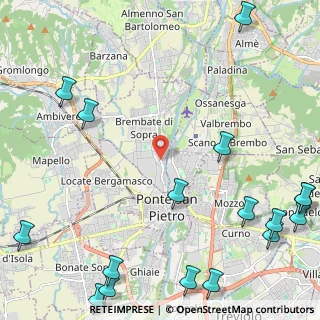 Mappa Via Gaetano Donizetti, 24030 Ponte San Pietro BG, Italia (3.47059)