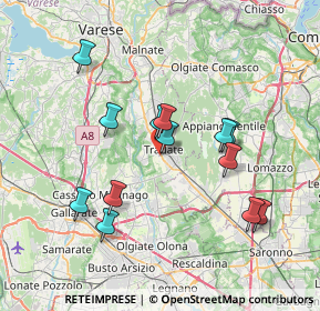 Mappa Via Dorligo Albisetti, 21049 Tradate VA, Italia (6.86538)